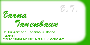 barna tanenbaum business card